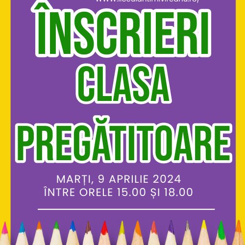 Inscrieri pregătitoare